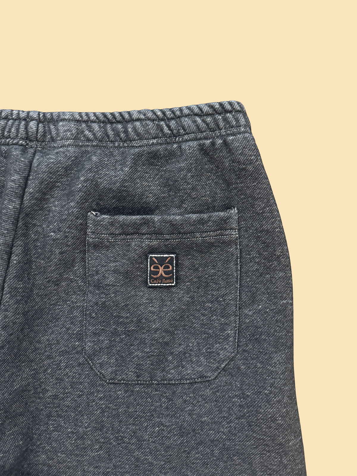 Denim Double Knee Sweatpants Charcoal