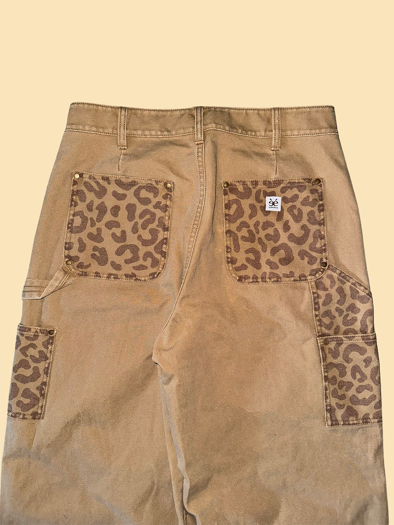 Leopard Print Double Knee Carpenters