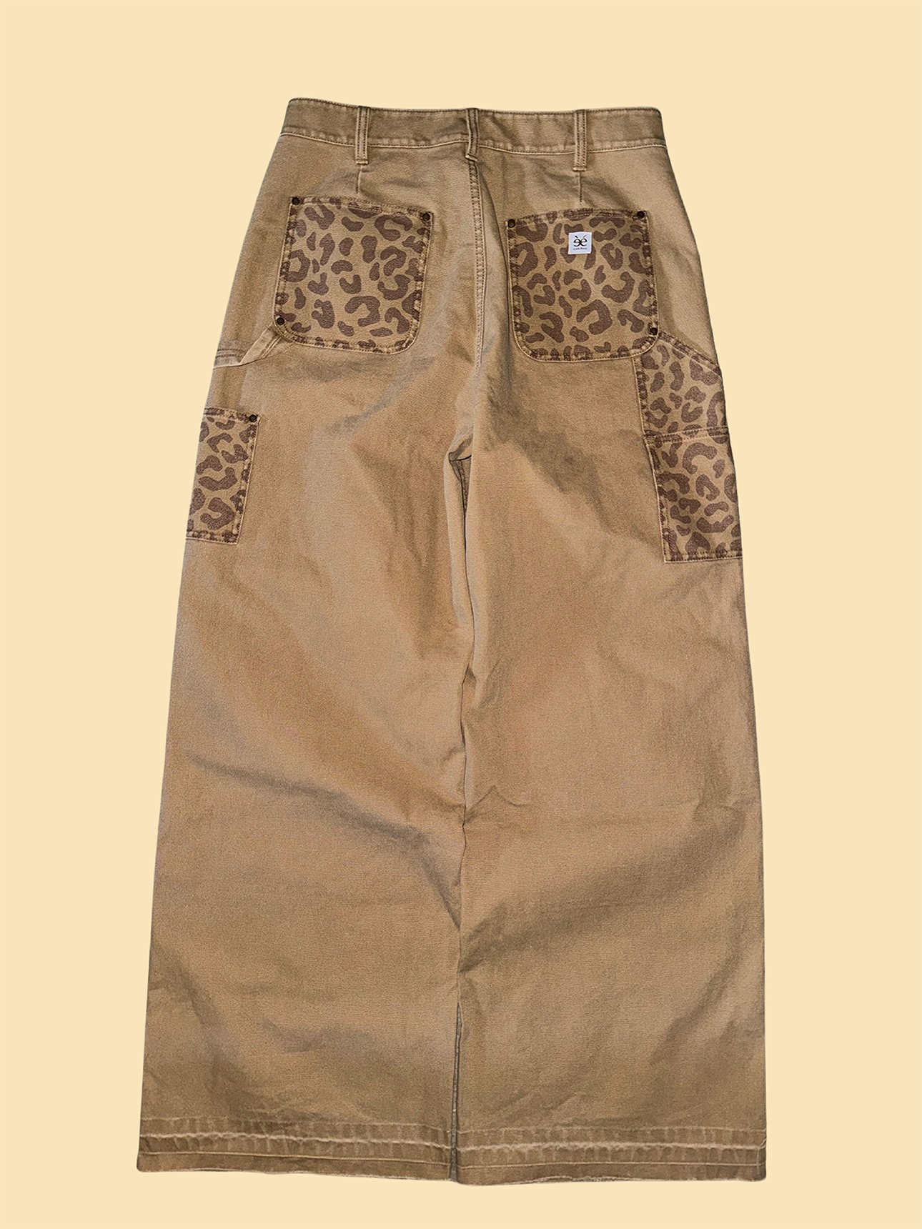 Leopard Print Double Knee Carpenters